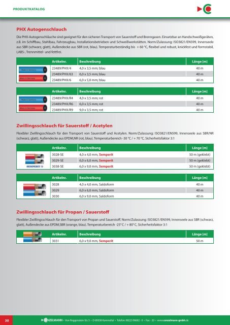 Conzelmann Schweißhandelsgesellschaft – Produktkatalog 2018