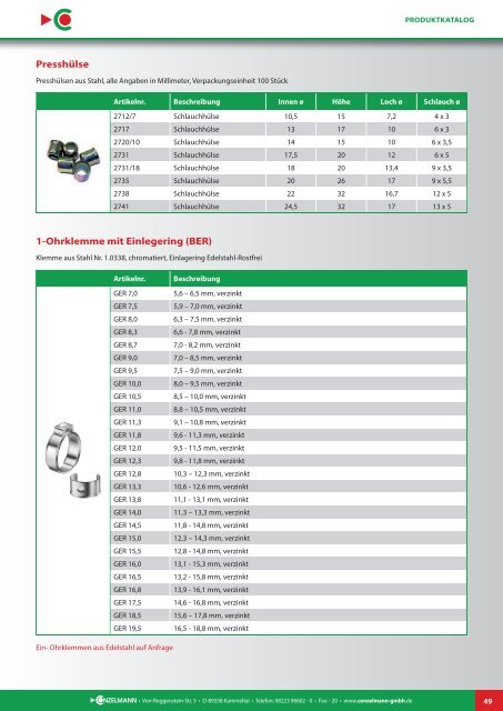 Conzelmann Schweißhandelsgesellschaft – Produktkatalog 2018