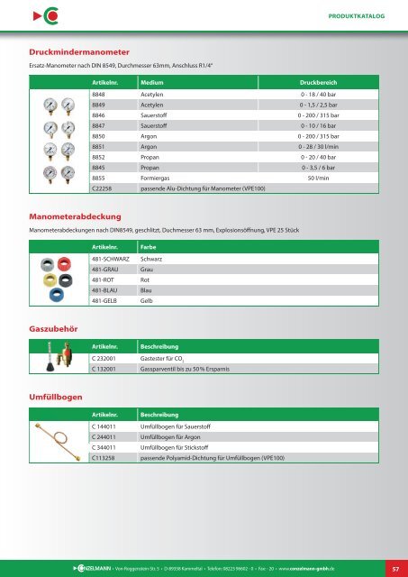 Conzelmann Schweißhandelsgesellschaft – Produktkatalog 2018