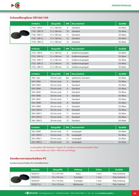 Conzelmann Schweißhandelsgesellschaft – Produktkatalog 2018