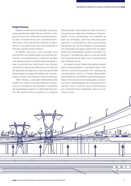 AGENDA DE PROPOSTAS PARA A INFRAESTRUTURA 2018