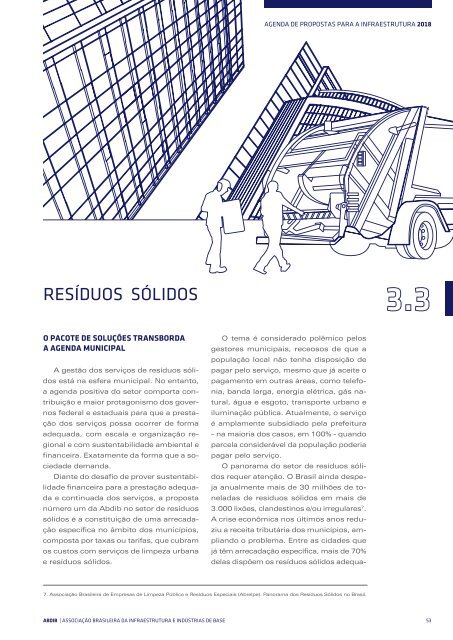 AGENDA DE PROPOSTAS PARA A INFRAESTRUTURA 2018