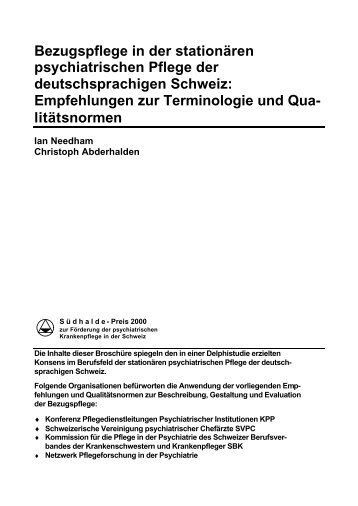 Bezugspflege - Normen usw. (57 kb, PDF) - Kantonale ...