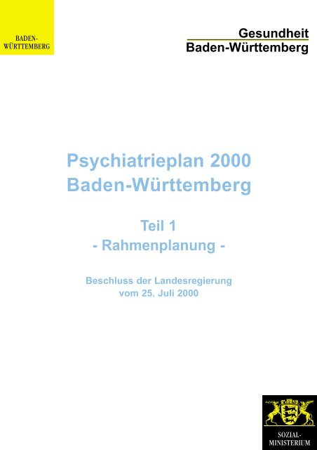 Psychiatrieplan 2000 Baden Wurttemberg Haus Landwasser