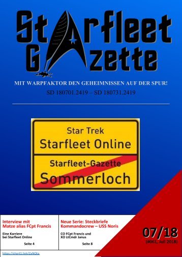 Starfleet-Gazette, Ausgabe 061 (Juli 2018)
