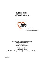 Konzeption - Psychiatrie - - AWO Kreisverband Roth-Schwabach