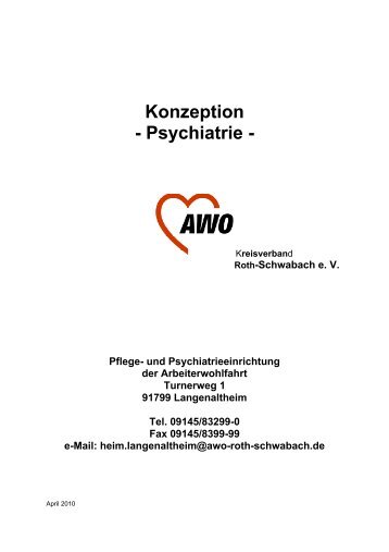 Konzeption - Psychiatrie - - AWO Kreisverband Roth-Schwabach