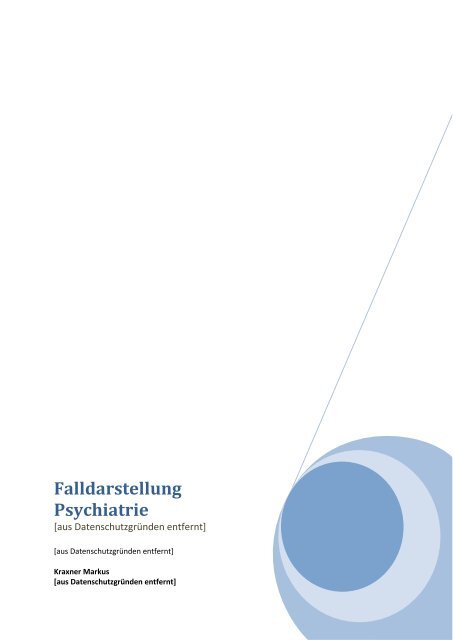 Falldarstellung im Fachbereich Psychiatrie - handlungs:plan