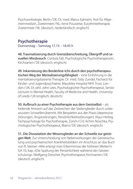 Anthroposophische Psychiatrie Psychotherapie und Psychosomatik