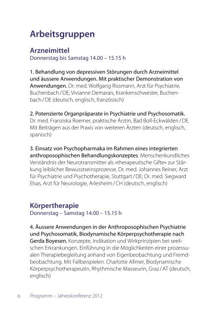 Anthroposophische Psychiatrie Psychotherapie und Psychosomatik