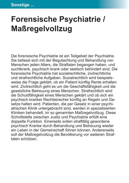 ABC der Psychiatrie - Klinikum am Weissenhof