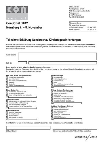 ConSozial 2012 Nürnberg 7. – 8. November