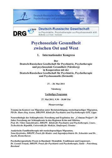 Psychosoziale Gesundheit zwischen Ost und West - Transkulturelle ...