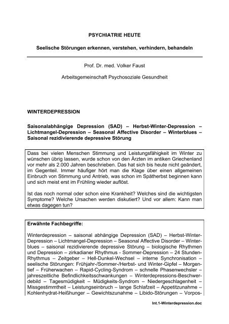 Psychiatrie Heute Arbeitsgemeinschaft Psychosoziale
