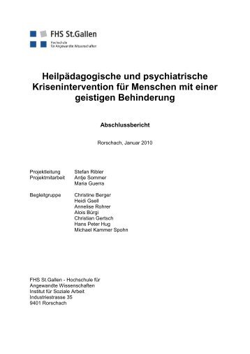 Heilpädagogische und psychiatrische Krisenintervention - Amt für ...