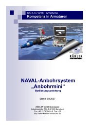 NAVAL-Anbohrsystem âAnbohrminiâ - KÃHLER GmbH Armaturen
