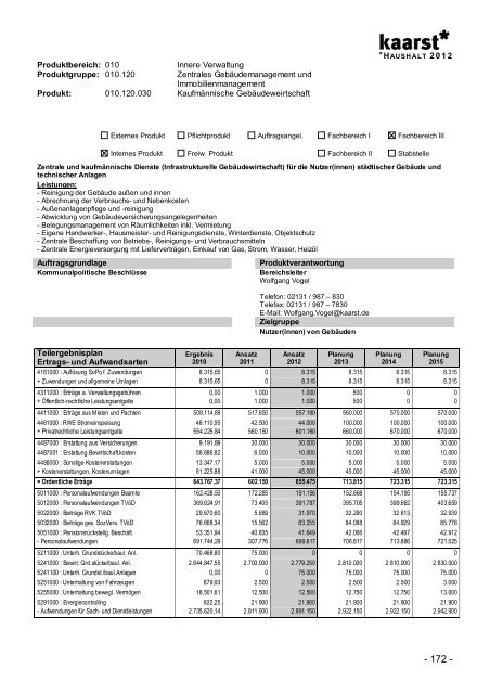 Produktbuch 2012 - Stadt Kaarst