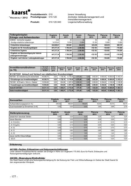 Produktbuch 2012 - Stadt Kaarst