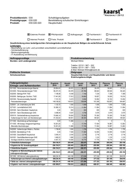 Produktbuch 2012 - Stadt Kaarst