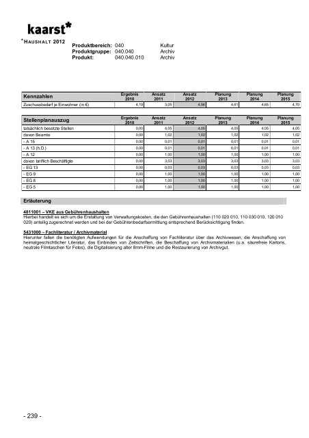 Produktbuch 2012 - Stadt Kaarst