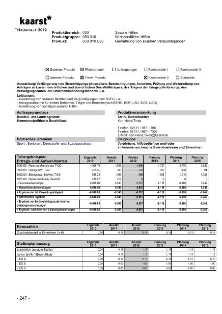 Produktbuch 2012 - Stadt Kaarst