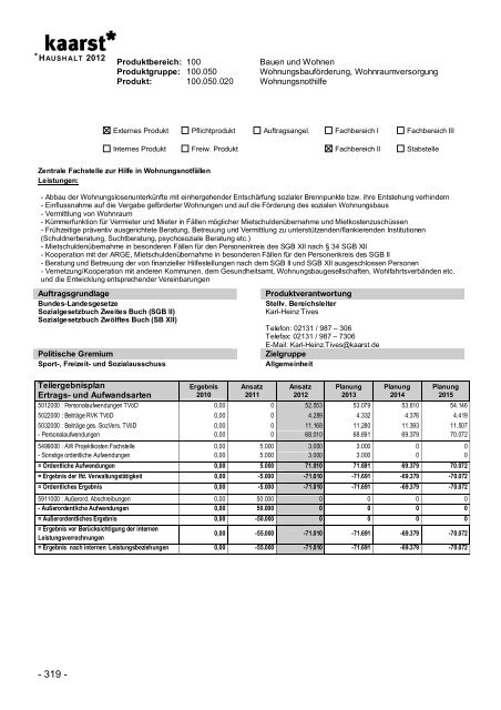 Produktbuch 2012 - Stadt Kaarst