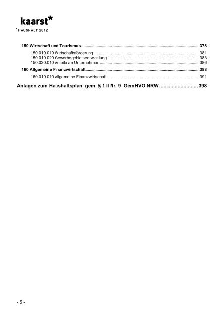 Produktbuch 2012 - Stadt Kaarst