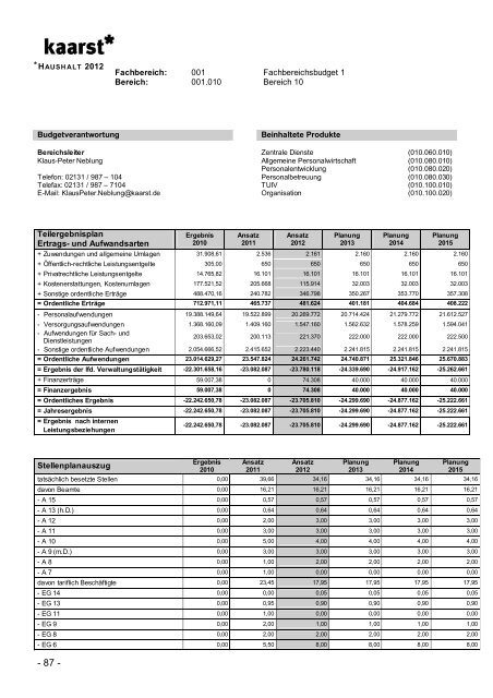 Produktbuch 2012 - Stadt Kaarst