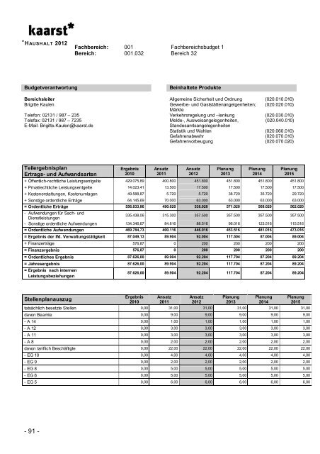 Produktbuch 2012 - Stadt Kaarst