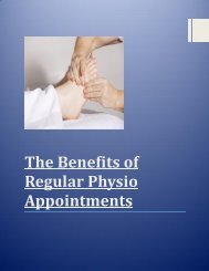 The Benefits of Regular Physio Appointment