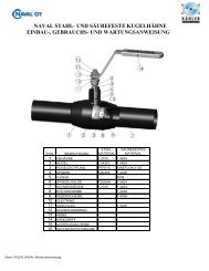 naval stahl- und säurefeste kugelhähne einbau-, gebrauchs