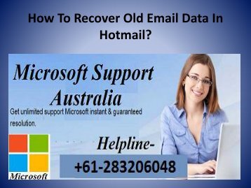 How To Recover Old Email Data In Hotmail