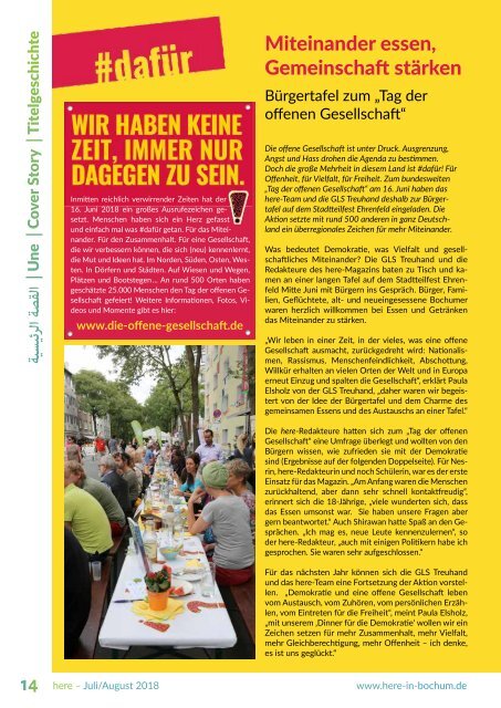 here – Das Magazin. Von Geflüchteten. Für Bochum – Ausgabe 06