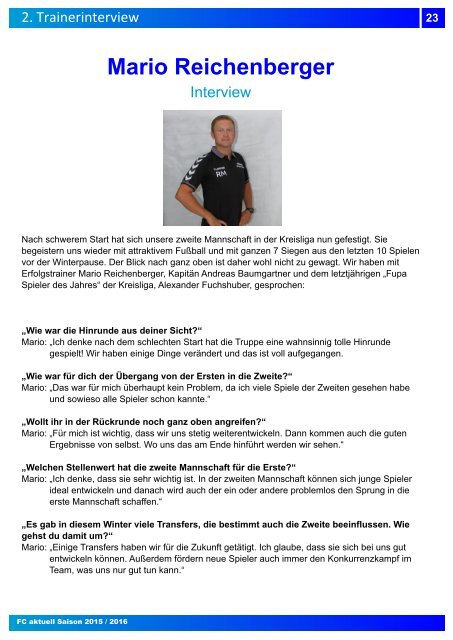 fc aktuell Saison 2015/16 Sonderausgabe