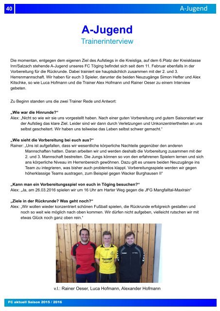 fc aktuell Saison 2015/16 Sonderausgabe