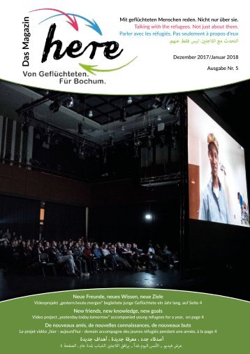 here – Das Magazin. Von Geflüchteten. Für Bochum – Ausgabe 5