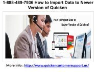 1-888-489-7936 How to Import Data to Newer Version
