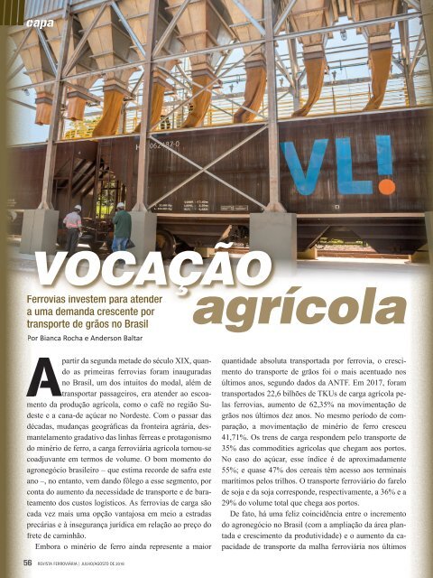 Revista Ferroviária Edição de Julho/agosto 2018