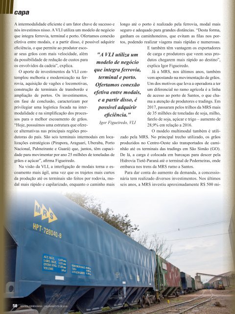 Revista Ferroviária Edição de Julho/agosto 2018