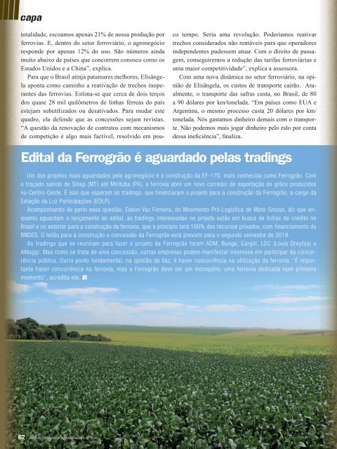 Revista Ferroviária Edição de Julho/agosto 2018