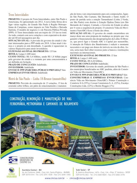 Revista Ferroviária Edição de Julho/agosto 2018