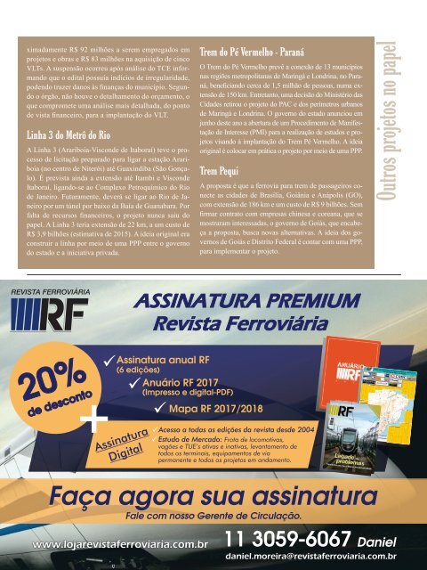 Revista Ferroviária Edição de Julho/agosto 2018