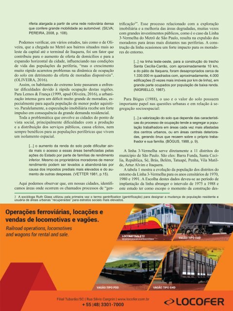 Revista Ferroviária Edição de Julho/agosto 2018