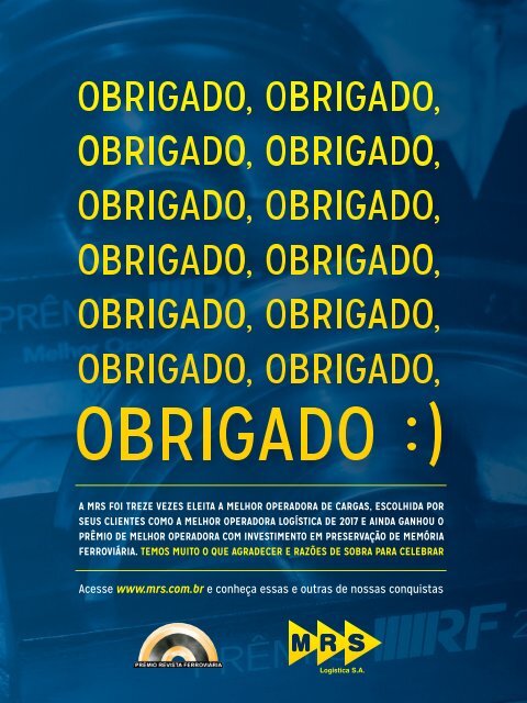 Revista Ferroviária edição Julho/Agosto 2018