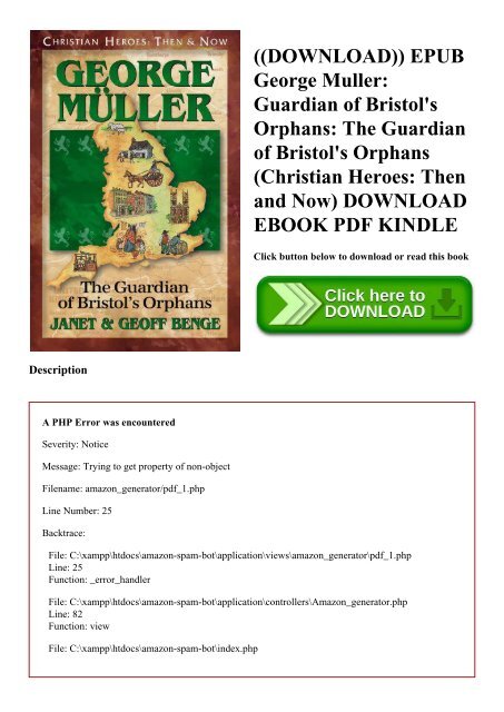 George Muller The Guardian Of Bristols Orphans Download Free Ebook