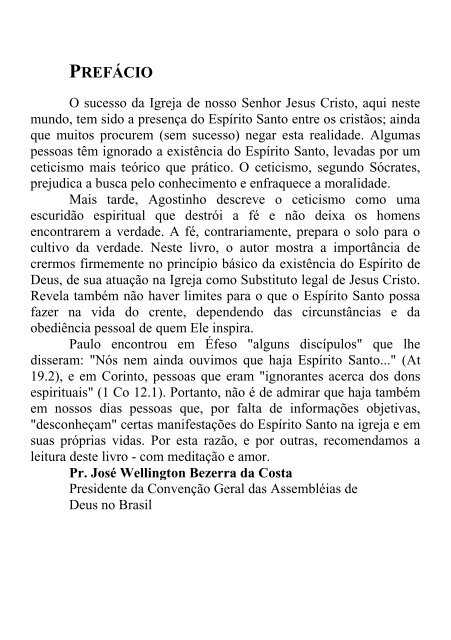 A Existencia e a Pessoa do Espirito Santo - Severino Pedro da Silva