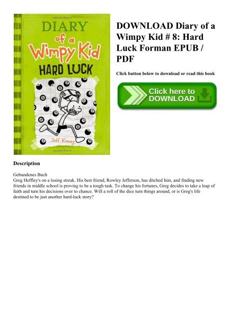 Diary Of A Wimpy Kid Hard Luck Full Pdf