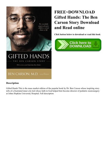 ben carson gifted hands book translated