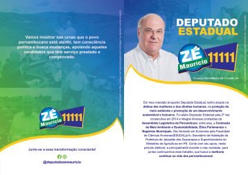 Folder de Campanha Zé Maurício 2018