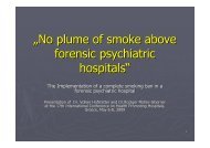 „No plume of smoke above forensic psychiatric ... - HPH-Conference